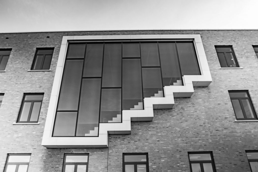 Gevel Groenhorst College Almere Nieuwbouw BINX Smartility